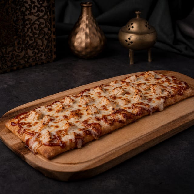 BBQ Chicken Flatbread Pizza.
