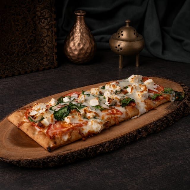 Vegetarian Flatbread Pizza.