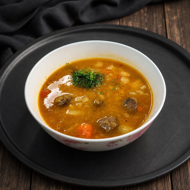 Mushroom & Barley Soup.