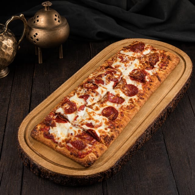 Double Pepperoni Flatbread Pizza.